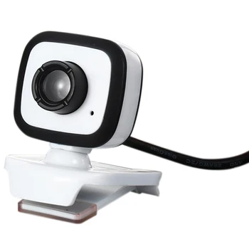 

Webcam 480P HDWeb Camera with Built-in HD Microphone USB Plug Play Web Cam Widesn Video White