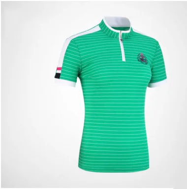 PGM, брендовые для гольфа, костюм для женщин, новая летняя спортивная футболка для гольфа, Женская юбка для гольфа, Модные дышащие женские тонкие рубашки или юбка - Цвет: Green Shirt