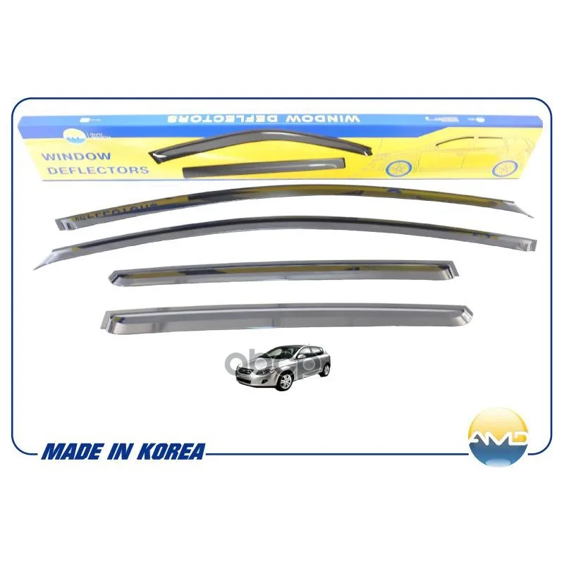Дефлекторы Окон Black(Kia Ceed/Hyundai I30-12 Хэтч)(К-Т 4шт) Amddk121 AMD арт. AMDDK121