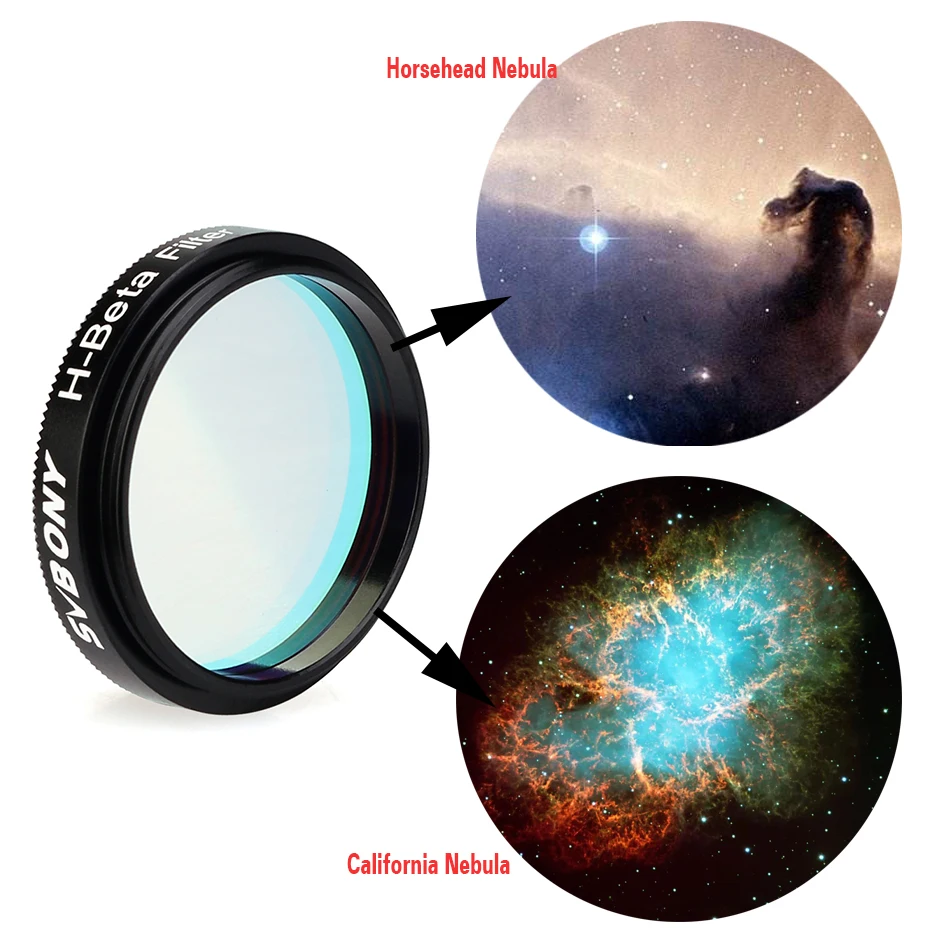 Telescópio para Horsehead Aumentar o Contraste Svbony Filtro H-beta 25nm Astronomia Monocular - Califórnia Nebulosa W9102a Sv132 1.25 11 Cheap Telescópio e binóculos