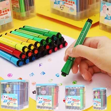 12/18/24/36 Цвета маркер акварельные ручки Кисти Уплотнения рисунок пером товары для рукоделия Back to School markery канцелярские принадлежности для детей Подарки 04374