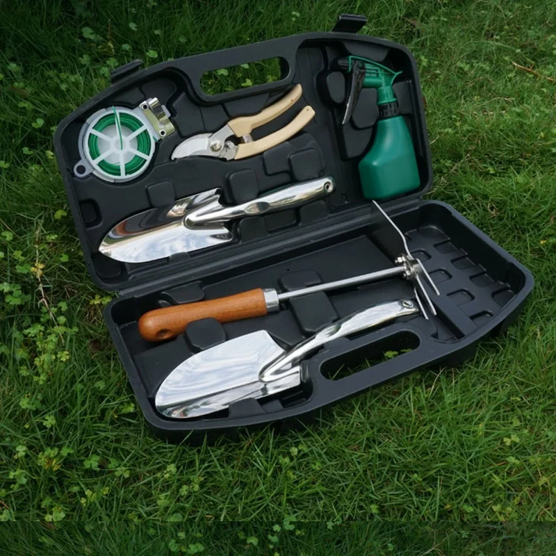 7Pcs/Set Garden Hand Tool Set Flower Garden Supplies Flower Gardening Garden Tools Garden Non-Slip Handle Home Multi-Function Ki