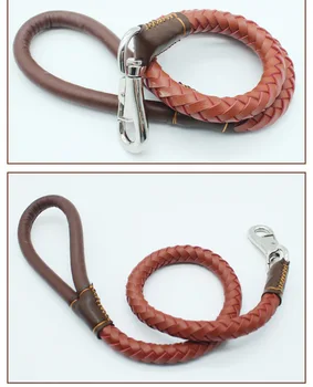 

Pet Supplies Dog Leash Dog Leather Leashs Soft Black Yellow Cowhide Leash Dog Seat Belt