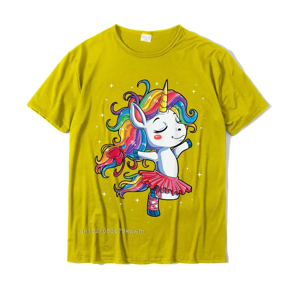 Casual O-Neck T Shirts Summer/Autumn Tops & Tees Short Sleeve Designer Cotton Design T Shirts Normal Men Wholesale Ballet Dancer Unicorn T shirt Kids Girls Rainbow Ballerina__4068 yellow