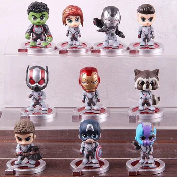 

Avengers Endgame Iron Man Captain America Black Widow Nebula War Machine Hawkeye Thor Marvel Action Figures Model Toys 10pcs/set