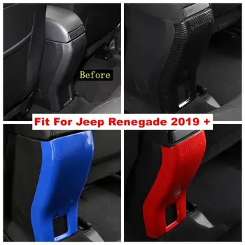 

Rear Armrest Box Anti Kick Protector Panel Air Conditioning AC Outlet Vent Decoration Cover Trim Fit For Jeep Renegade 2019 2020