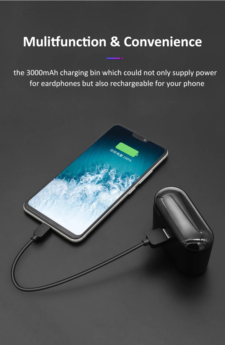 TWS беспроводные Bluetooth наушники для Xiaomi huawei iPhone спортивные водонепроницаемые наушники 3000 мАч Магнитный зарядный чехол бинауральный вызов