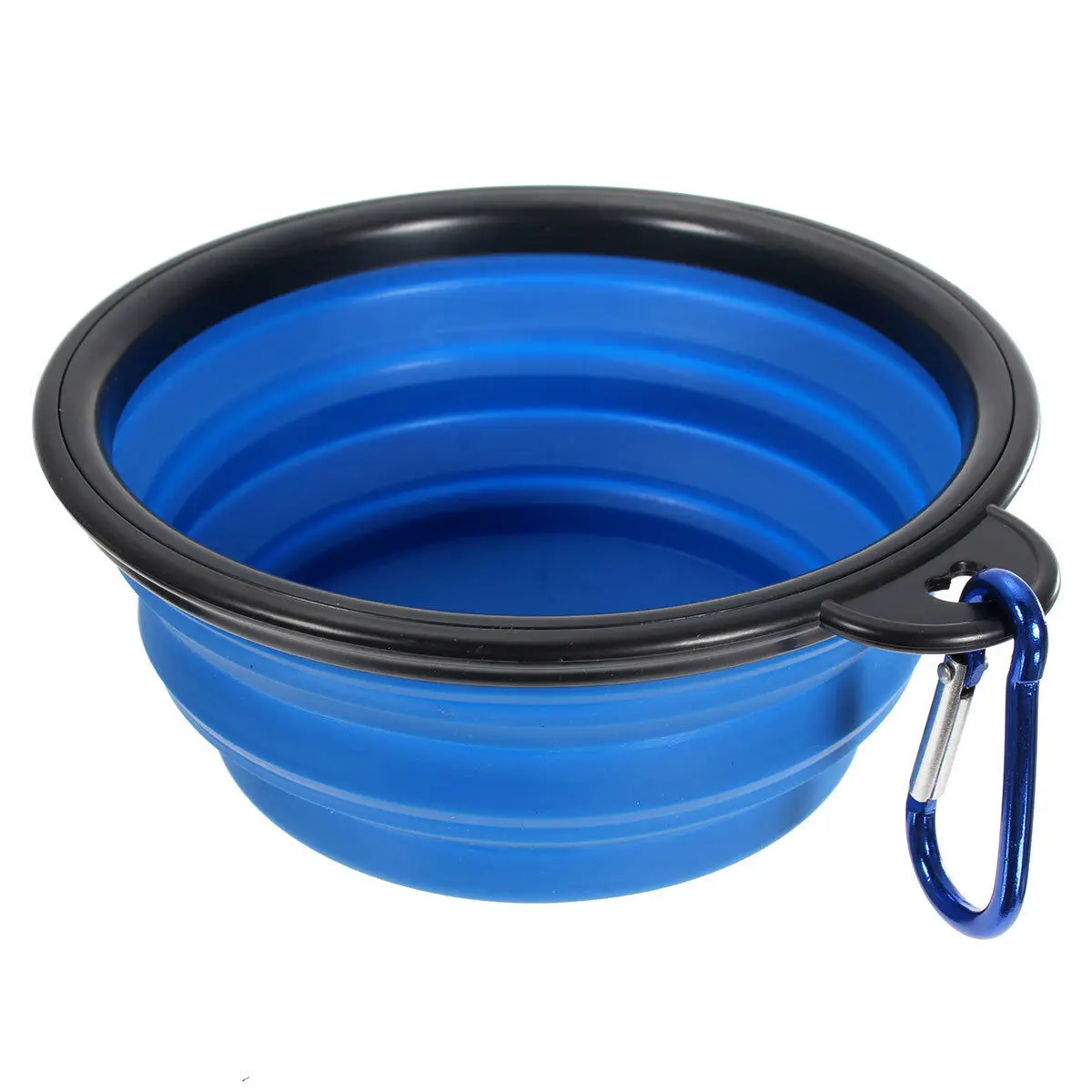 Синий Портативная Складная миска для кормления собак и кошек, складная Нескользящая миска для путешествий - Цвет: Синий