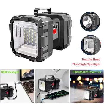 

Rechargeable USB Flashlight Outdoor Handheld Searchlight LED Spotlight Floodlight Torch Lamp Super Bright Flashlight Work Lights