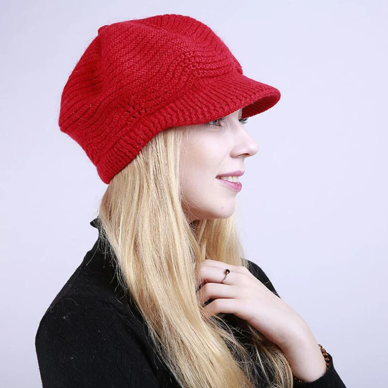 GAOKE, зимние шапки для женщин, Skullies Beanies, шапки ручной работы, новинка, женская шапка, вязаная шапка цвета хаки