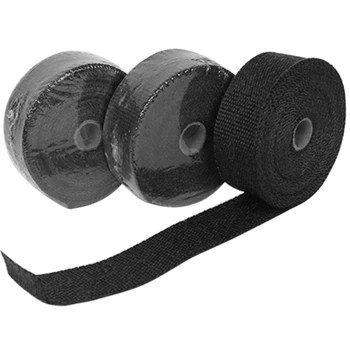 

Hot 5m Exhaust Heat Wrap Roll Fiberglass Heat Insulated Wrap Durable Heat Shield Tape for Motorcycle Car with 6 Ties