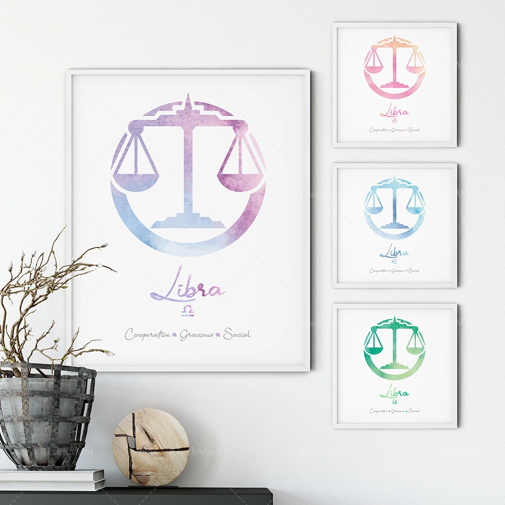 Librahoroscope Libra Scale Art Prints for Sale