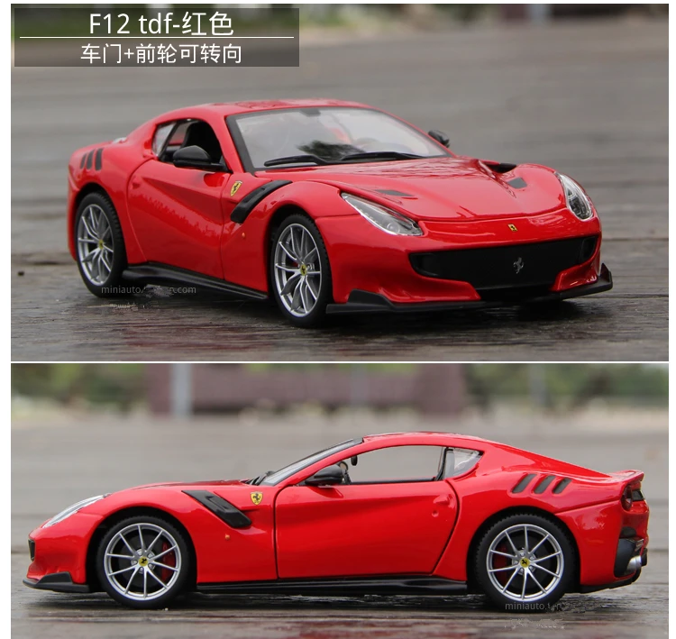 Bburago 1:24 Ferrari F12 Car Model Die-casting Metal Model Children Toy Boyfriend Gift Simulated Alloy Car Collection