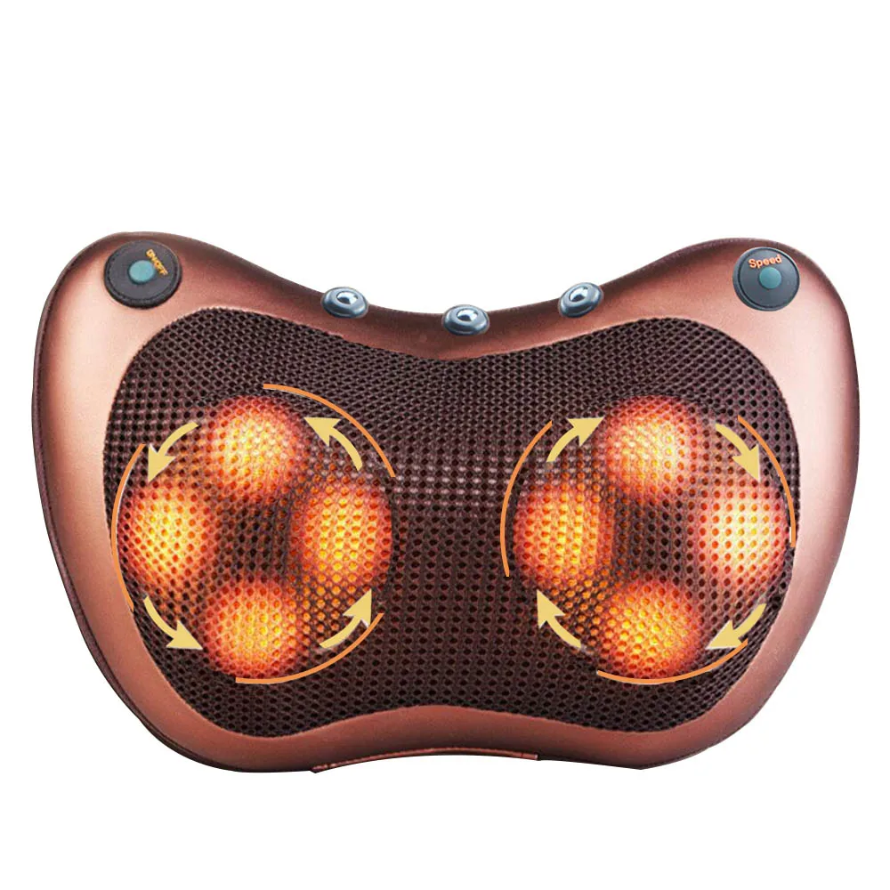 Relaxation Massage Pillow Electric Head Neck Back Massager Multifunctional Shoulder Infrared Heating Magnetic Therapy Massage