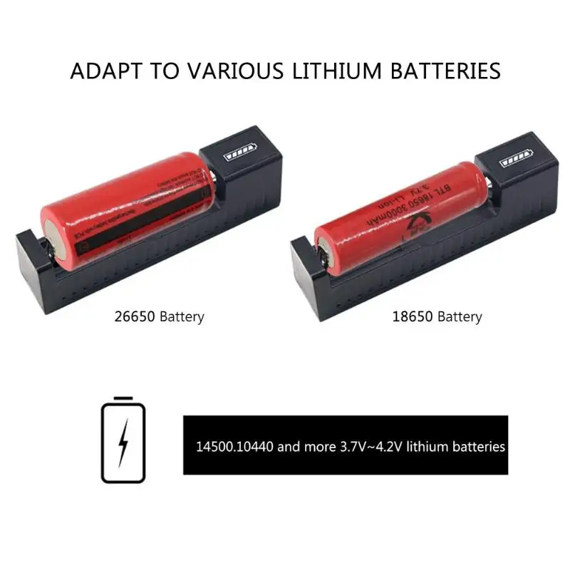 Смарт-Батарея Зарядное устройство+ USB кабель для 18650 26650 14500 10400 литиевая Батарея длинные Услуги жизнь без нагрева в долгосрочной перспективе