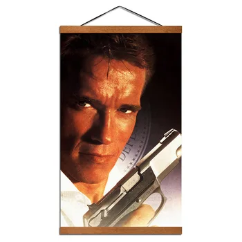 

True Lies Movie Poster Hanging Scroll Canvas Painting With Solid Wood Wall Art Pictures Home Decoration