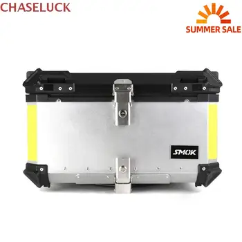 

65L Motorcycle Top Rear Luggage Storage Box Case Waterproof Helmet Aluminum Tool Trunk for Honda BMW Yamaha Kawasaki Suzuki KTM