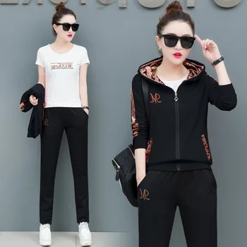 

Spring Women Sportswear Tracksuit Jacket Sweatshirt Pant 3Pcs Set Running Jogger Casual Workout Outfit Set Sport Sweat Suit Y314
