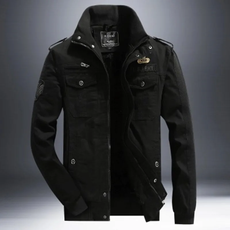 Brushed And Thick Pure Cotton Jacket Army Workwear Coat Windproof Warm Army Tooling Jacket MEN'S Outerwear