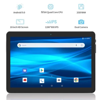 شراءجهاز لوحي فائق العرض 10 بوصة يعمل بنظام الأندرويد 9.0 Pie 32GB EMMC التخزين 1280x800 HD IPS كاميرا 5.0MP واي فاي بلوتوث جهاز تحديد المواقع 3G مكالمة هاتفية