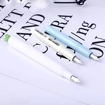 

1 Set Creative cartoon bunny pen can change ink bag pen combination office supplies student practice pen stationery gift