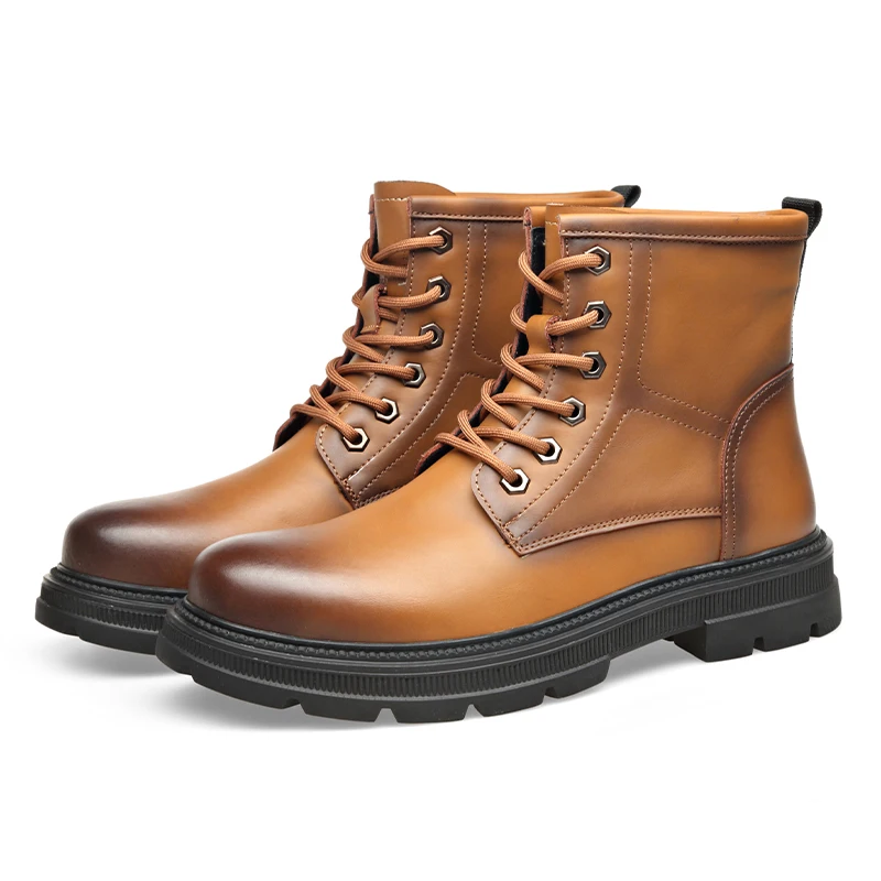 Мужские ботинки Martin в британском стиле модные осенне-зимние теплые новинка 2021