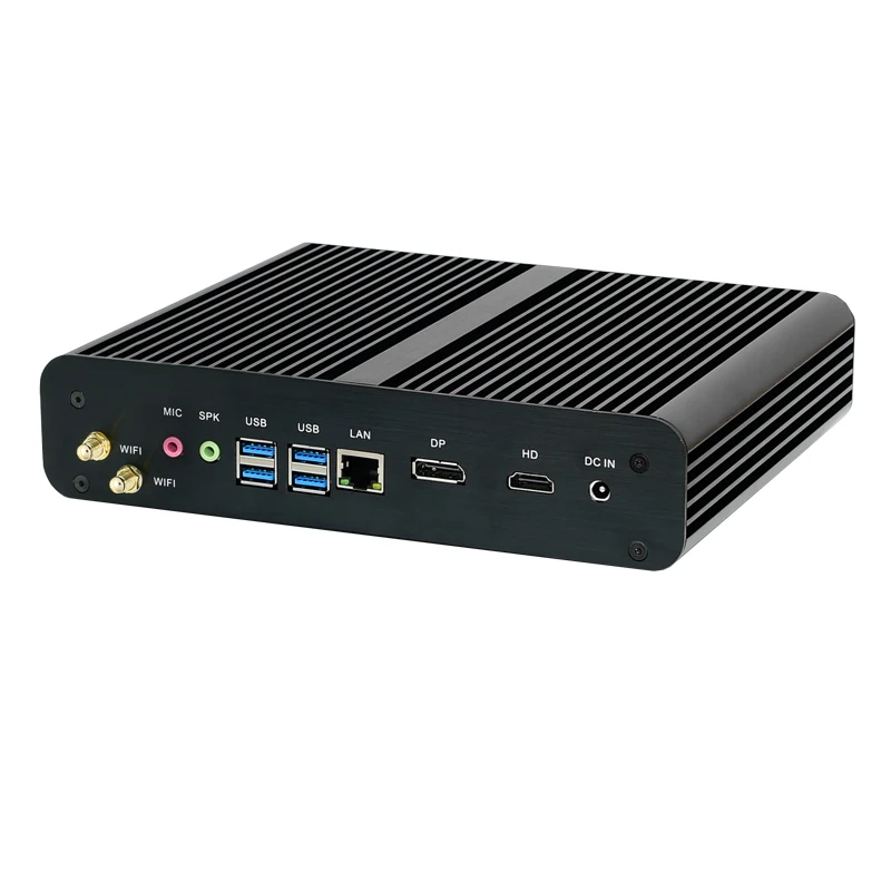 10th Gen Fanless Mini PC Intel Core i7 10710U 10510U Desktop PC Windows 10 2*DDR4 M.2 NVMe+Msata+2.5''SATA HTPC tablet HDMI DP-2