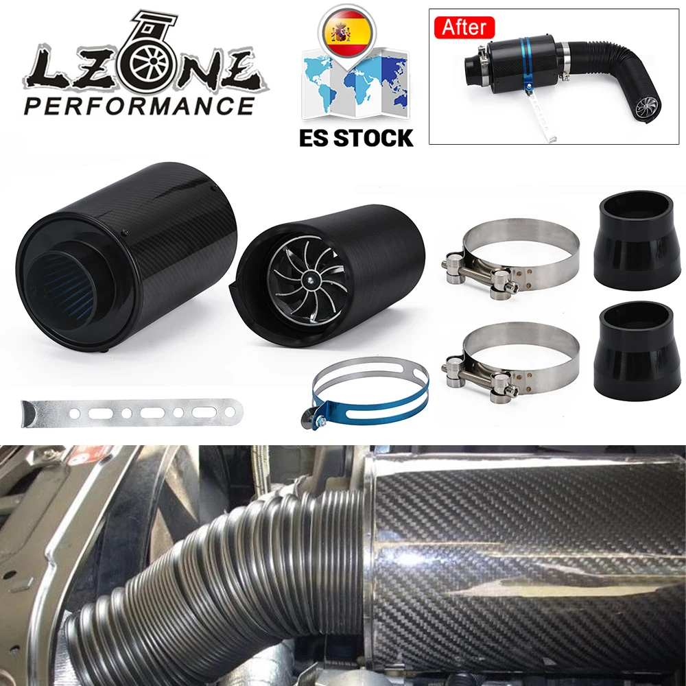 LZONE Air Intake With Fan or Without Fan Universal Racing Carbon Fiber