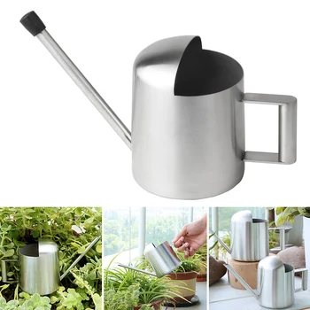 

Long Mouth Stainless Steel Watering Can Plant Spray Sprinkling Pot Irrigation Portable TP899