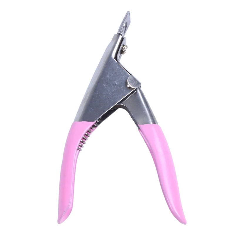 Nail clippers for nails and false acrylic nails easy to use pink