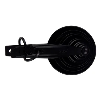 

Plastic Measuring Spoons Cups Measuring Set for Baking Coffee-Black