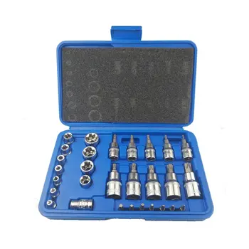 

30pcs Chrome Vanadium Steel Star Torx Sockets Bit Set Wrench Ratchet Screwdriver Bit