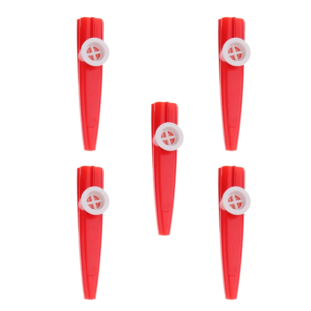 5x Kids Plastic Kazoo Harmonica Mouth Flute Percussion Instrument