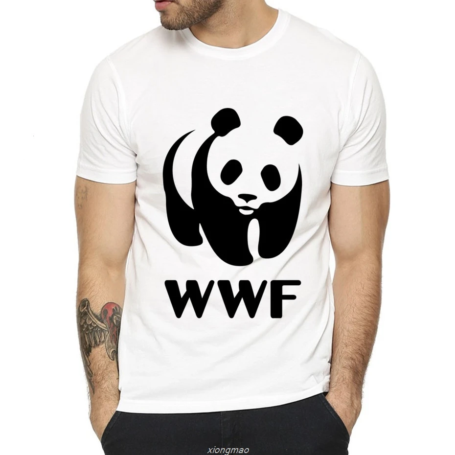 WWF секс панда с забавным рисунком футболка для Для мужчин и женщин унисекс