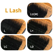 Glamlash 16 linhas/caixa 7 15 15mm l/l +/lc/ld/lu (m) onda mix vison cílios extensão individual cílios macios ferramenta de maquiagem
