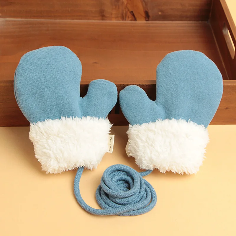 New Children's Mittens Winter Wool Baby Knitted Gloves Children Warm Rope Baby Mittens For Children 1-3 years old