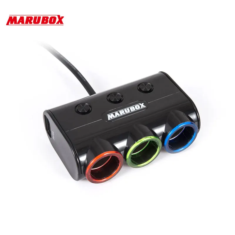 Marubox M12 3 способа Авто розетка разветвитель автомобильного прикуривателя Разветвитель 12В/24В DC двойной USB