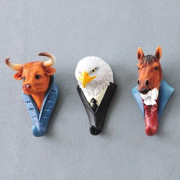 

Fashion Animal Decorative Hooks Interesting Wall Decor Resin Hanging Hook Household YU-Home