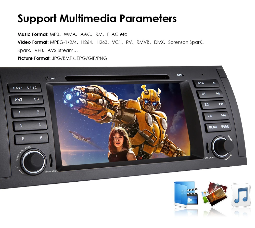 Cheap IPS Android 9.0 4G+64G Car DVD PLAYER For BMW X5 E53 E39 GPS stereo audio navigation multimedia screen head unit SWC DVR RDS DAB 25