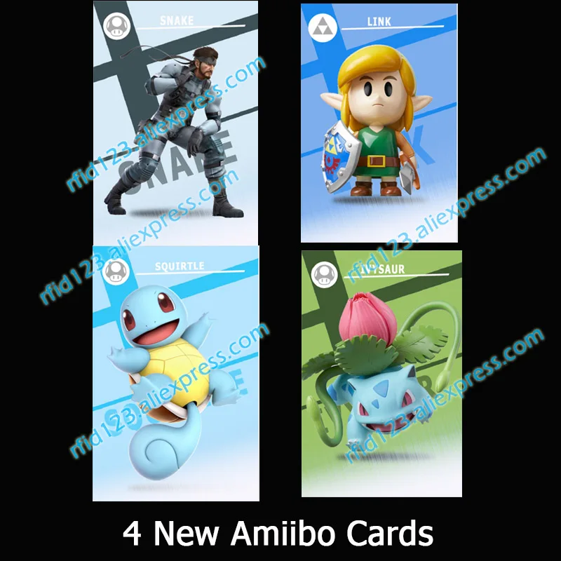 4 New Amiibo NFC Amiibo карты пробуждения работает для Super Smash бро - Цвет: 4 New Amiibo