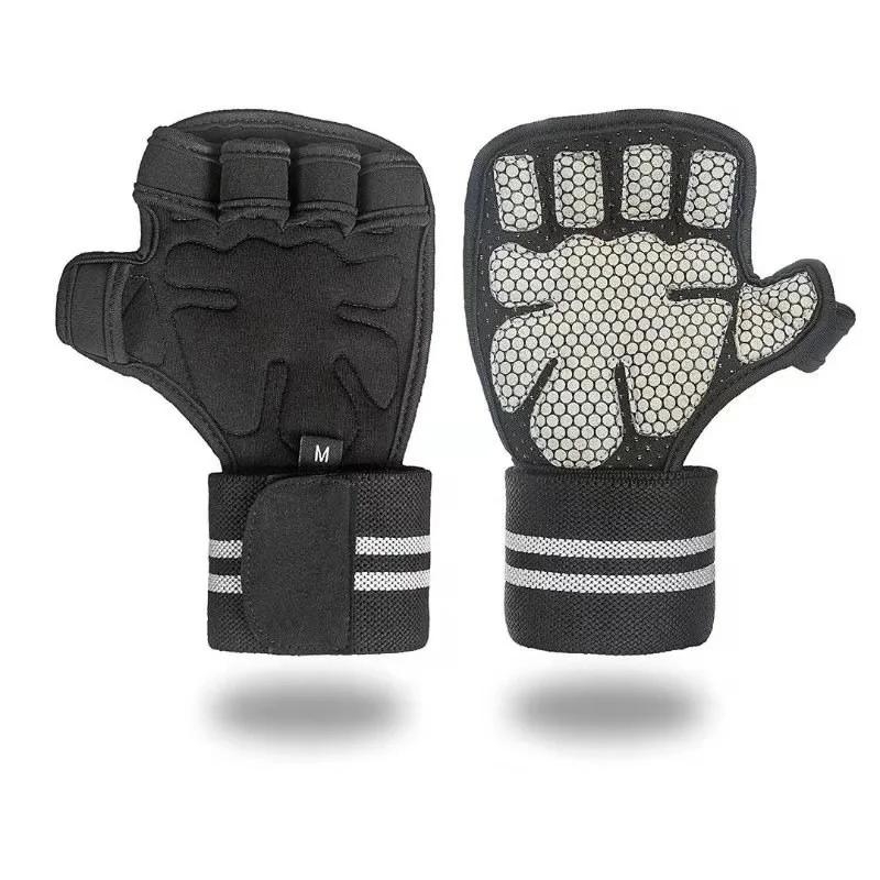 

Weight Lifting Training Gloves Wrist Straps Hand Palm Protector Synthetic Fibers Fitness Bodybuilding Gymnastics Grips W1