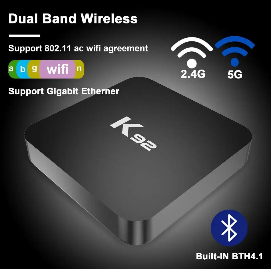 ТВ приставка BEESCLOVER K92 Android 9 0 Amlogic S905 X2 2 4G/5G Dual WiFi USB3.0 BT4.2 поддержка 4K медиаплеера TV Box