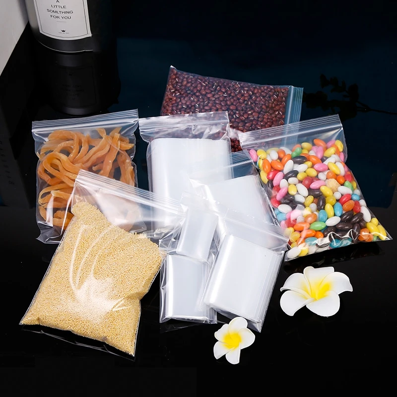 100 шт прозрачный маленький ziplock пластиковый пакет для хранения ювелирных изделий для пищевых продуктов винты вакуумный мешок для хранения поли прозрачные сумки
