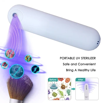 

UV Sterilizer Light Handheld Disinfection Stick UVC Lamp Rechargeable Phone Sanitizer Toilet UV Light Makeup Brush Sterilizer