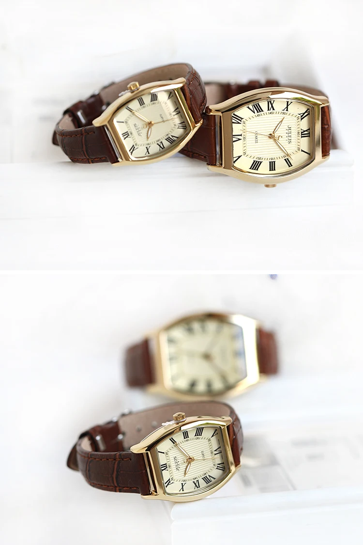 Классические мужские часы женские часы Япония кварцевые часы пара часов Тонкий Бизнес Ретро часы из натуральной кожи подарок любителю