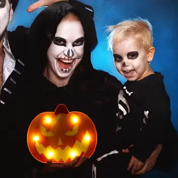 

LED Light Warm White Ghost Witch Skull Marquee Sign Night Lamp Spoof Pumpkin Spider Bat Suspension Design Halloween Decor