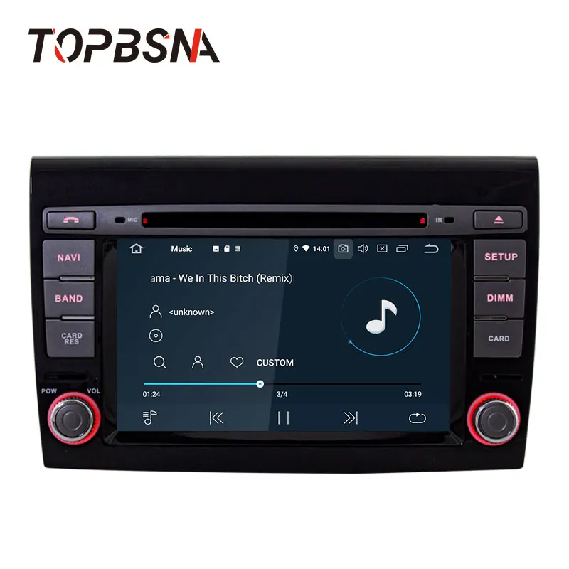 Flash Deal TOPBSNA 2 Din 8 CORE Android 9.0 Car DVD Player for Fiat Bravo 2007-2012 WIFI Multimedia GPS Stereo Car Radio headunit auto RDS 2