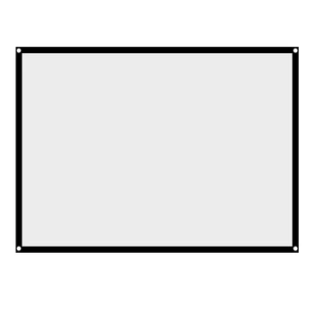 

Portable Foldable 60/72/84/100 Inch Projection Screen 4:3 Reflective Fabric Cloth Non-crease Outdoor Movie Projector Curtain