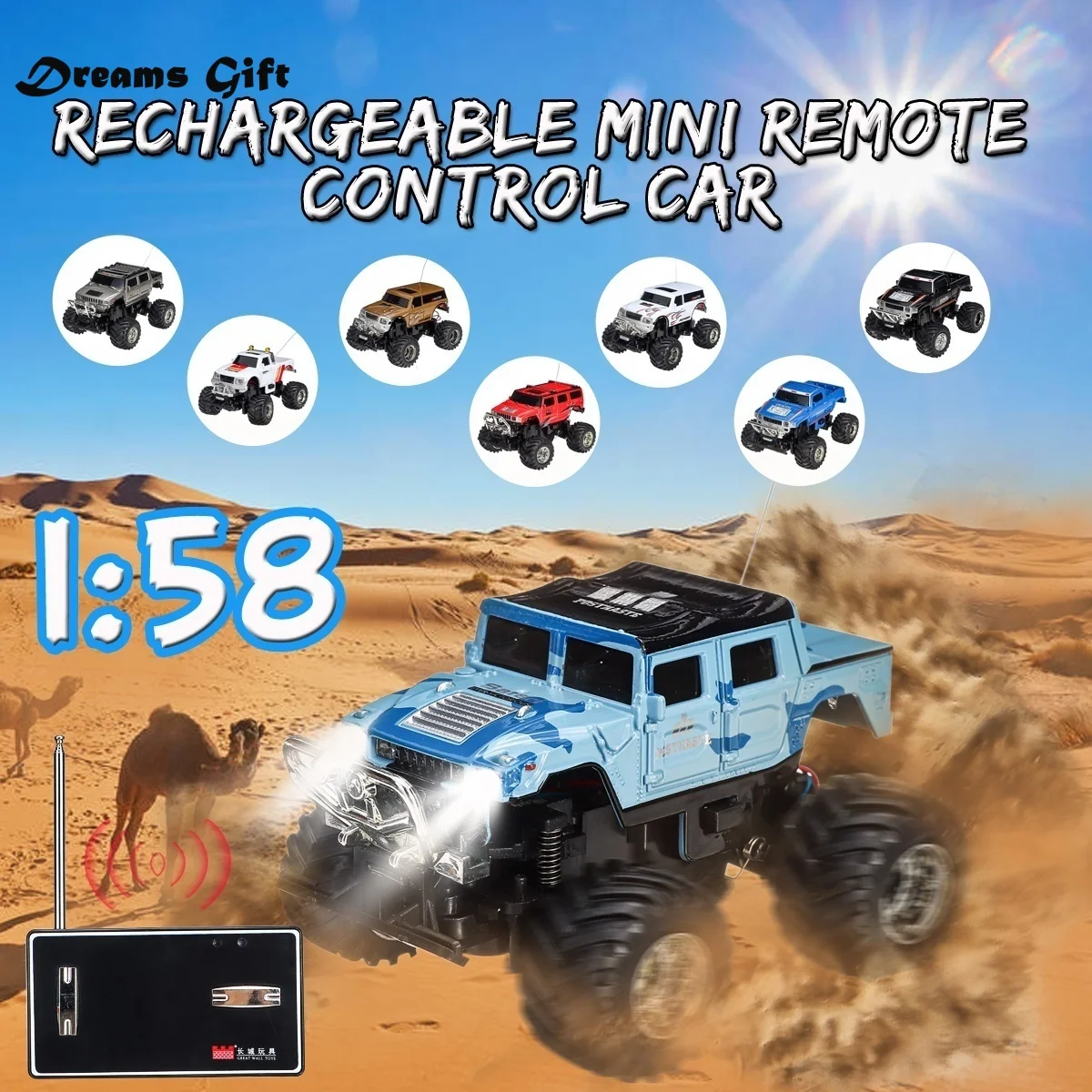 1 шт. мини Радиоуправляемый автомобиль 2207 может заряжаться 1:58 внедорожник для детский Радиоуправляемый автомобиль высокоскоростной Автомобильный светодиодный светильник подарки на Рождество