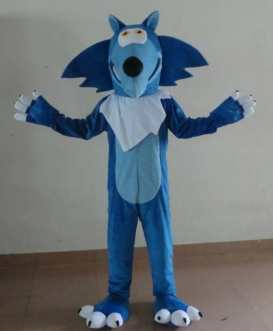 

Blue Wolf Mascot Costume Suits Cosplay Party Game Dress Outfits Advertising Promotion Carnival Halloween Xmas Easter Adults